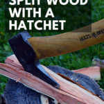split wood with hatchet pin